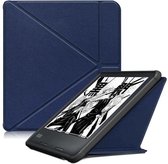 Geschikt voor Kobo Libra H20 hoesje Donker Blauw - Geschikt voor Kobo libra h20 sleepcover - Geschikt voor Kobo ereader Libra H20 hoes Bookcase - Hoes voor Geschikt voor Kobo Libra h20 met Sluiting en Auto Sleep Functie