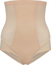 Bye Bra Powermesh corrigerende Slip Met Hoge Taille, Sterke correctie, Dubbellaags Voorpaneel, Shapewear hoge slip Voor Dames, Powermesh Shapewear, Beige, L