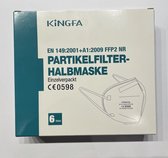 30 Stuks - FFP2 Wit Kingfa Mondkapje/Mondmasker - per stuk verpakt - Gecertificeerd, CE0598