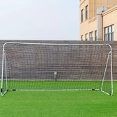 Costway draagbare voetbaldoel met net en draagtas voor het spelen van sterk net en versterkte palen 365 x 153 x 183 CM
