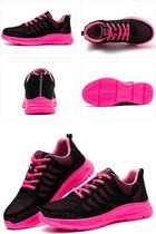 Werkschoenen-Sportief-Sneakers Stalen Neus Kleur Black / Pink-Maat 39