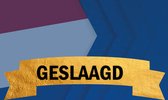 Spandoek geslaagd - Goud - 250cm x 150cm - Ringen rondom