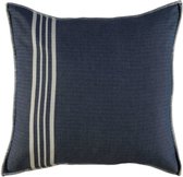 Kussenhoes 50x50 Krem Sultan Navy - 2 zijden navy - sierkussen - katoen - excl. binnenkussen