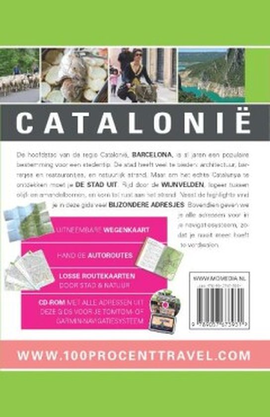 Mozaïek van afbeeldingen van Catalonië, inclusief schapen, eten, fietsen en natuur.