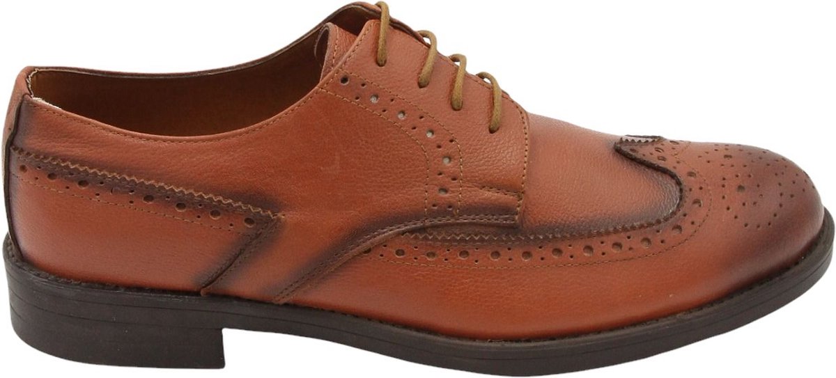 Online Express Heren veterschoenen Klassieke mannenschoenen Oliver wing 1185 Echt leer Cognac