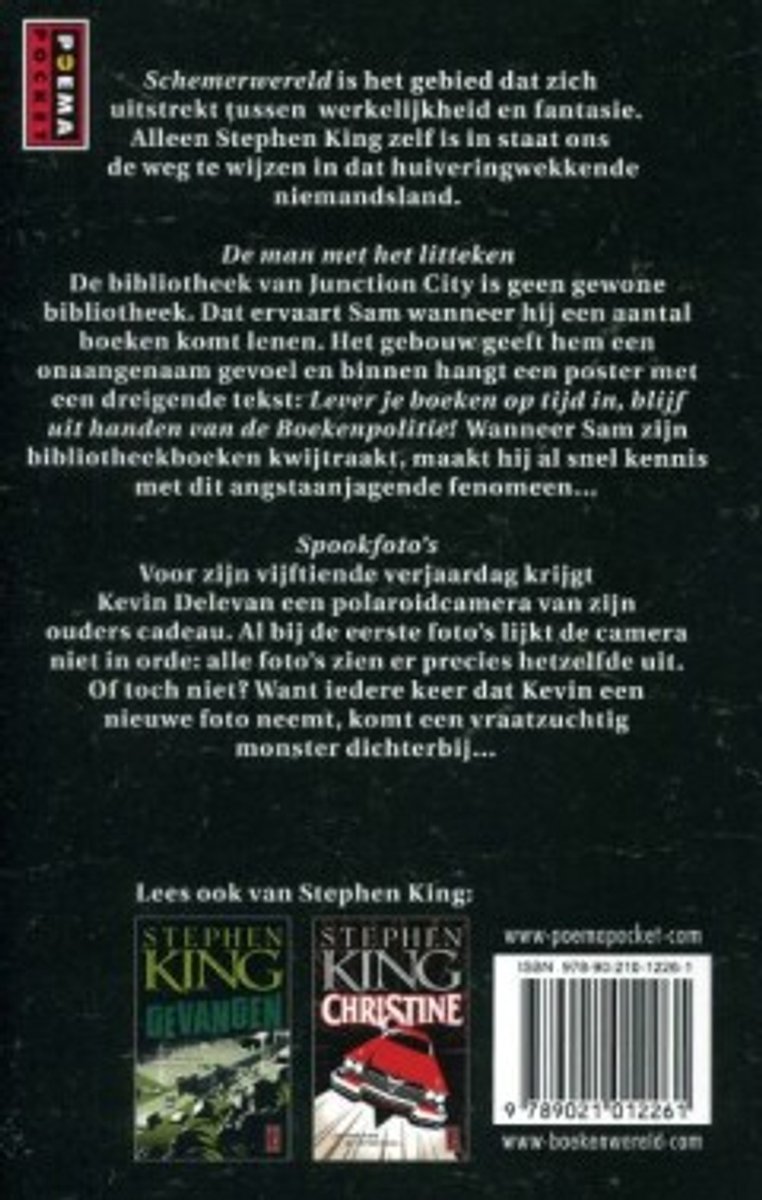 Schemerwereld - back cover