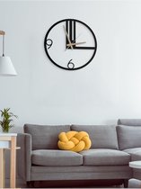 Metalium Concept - Wandklok zwart - metalen klok - industriele stijl - vintage – muurklok – 45 cm diameter - minimalistisch design - chique klok – Ø45 cm