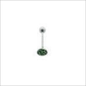 Tongpiercing panterlook groen