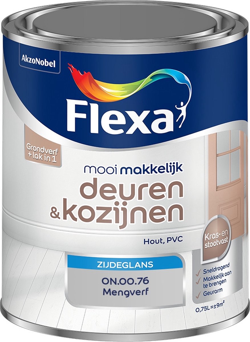 Flexa Mooi Makkelijk Verf - Deuren en Kozijnen - Mengkleur - ON.00.76 - 750 ml