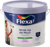 Flexa Strak op de Muur Muurverf - Mat - Mengkleur - Midden Framboos - 10 liter