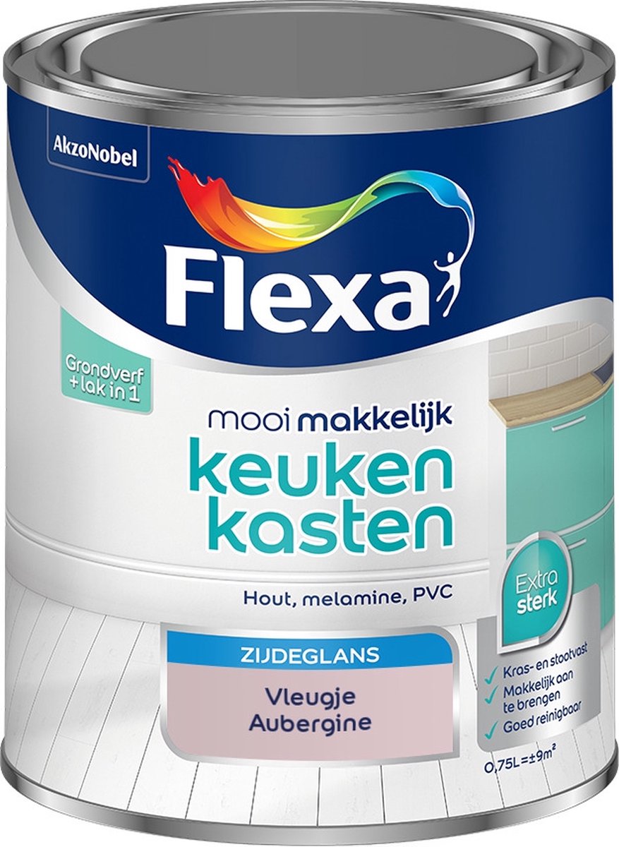 Flexa Mooi Makkelijk Verf - Keukenkasten - Mengkleur - Vleugje Aubergine - 750 ml