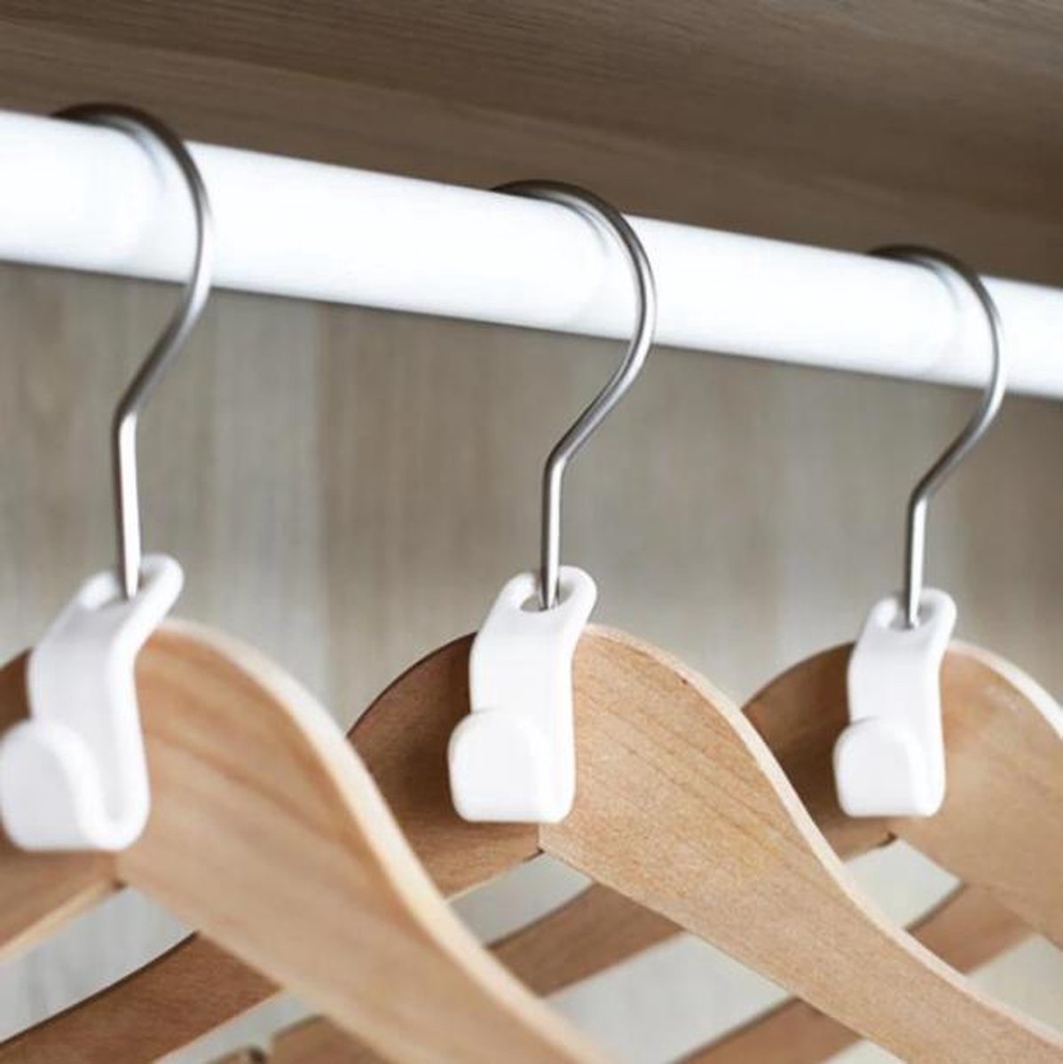 Klerenhangers - klerenrek - kledinghaak - WIT - haken voor kledingkast