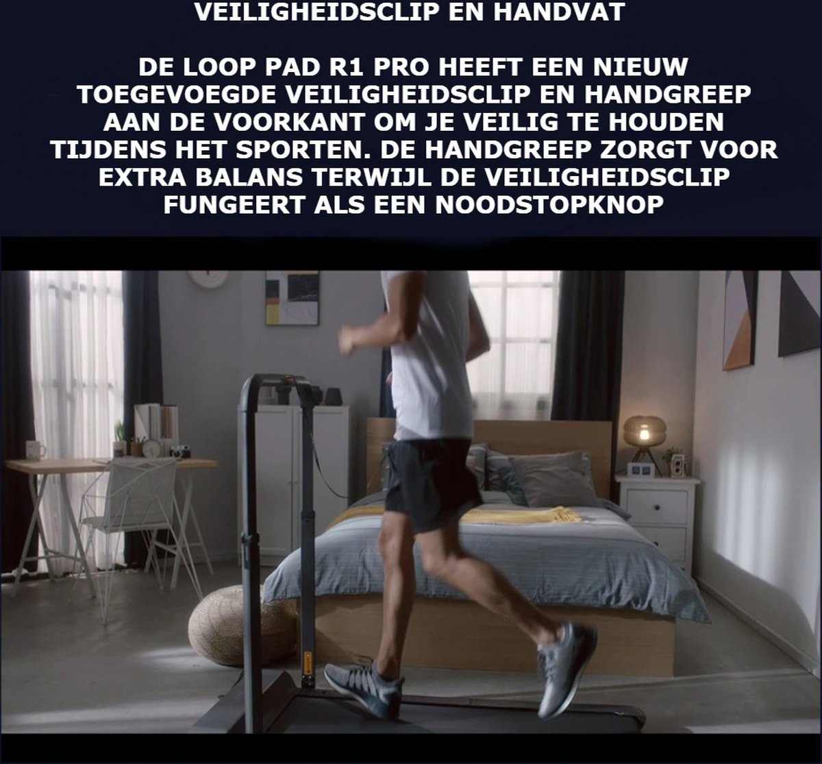 Afbeelding 3 van KingSmith WalkingPad® Loopband - Loopband Inklapbaar - Loopbaan Fitness - Loopbaan Elektrisch - Verstelbare loopsnelheid – 3 Controleer Mogelijkheden.