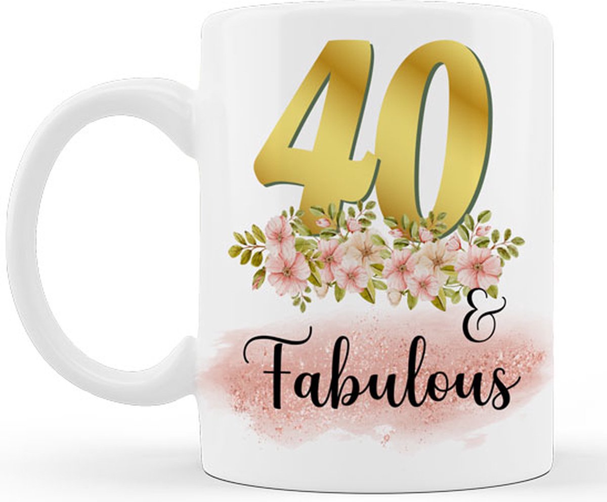 40 and Fabulous - Verjaardagsmok - 40 jaar - Verjaardagscadeau - Gratis cadeau inpak service