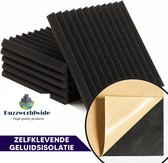 Buzzworldwide - Zelfklevende Geluidsisolatieplaten - 12 STUKS - 30x30x5 Cm - Noppenschuim - Geluidsisolatie akoestische - Akoestische platen