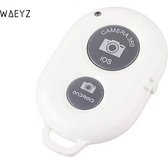 WAEYZ - Bluetooth remote shutter afstandsbediening WIT - Geschikt voor smartphone (iPhone en Android) camera - Geschikt voor IOS/ANDROID foto's nemen Selfie Camera stand afstandbediening - WI