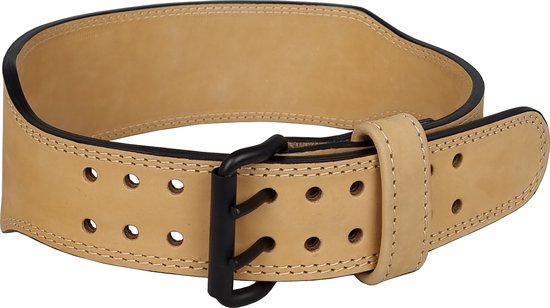 Barbelts Weightlifting Belt Sable - Ceinture d'haltérophilie - Cuir véritable - Ceinture de Fitness - Taille XL