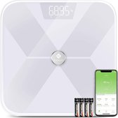 Etekcity Ultraslanke personenweegschaal, bluetooth, met app voor BMI, gewicht, spiermassa, water, eiwitten, botgewicht, iOS/Android, 180 kg