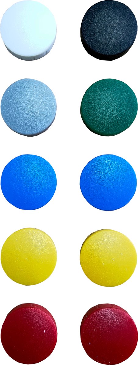 DULA Gekleurde magneten - Whiteboard magneten - 20 mm - Assorti - 10 stuks