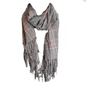 sjaal | wol | diverse kleuren | ruiten | dames en heren | grijs