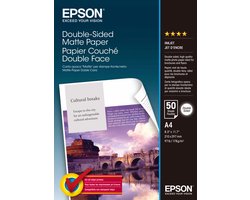 Epson Double-Sided Matte Paper C13S041569 Fotopapier DIN A4 178 g/m² 50 vellen Dubbelzijdig bedrukbaar, Mat