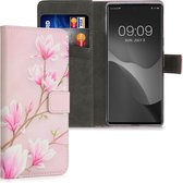 kwmobile telefoonhoesje voor Google Pixel 6 Pro - Hoesje met pasjeshouder in poederroze / wit / oudroze - Magnolia design