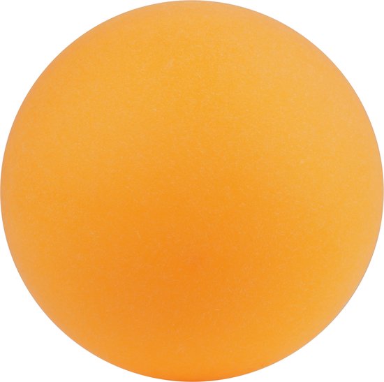 Een enkele oranje tafeltennisbal.