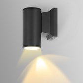 Applique murale LED | Rond | Raccord GU10 | Noir | IP65 | DIMMABLE