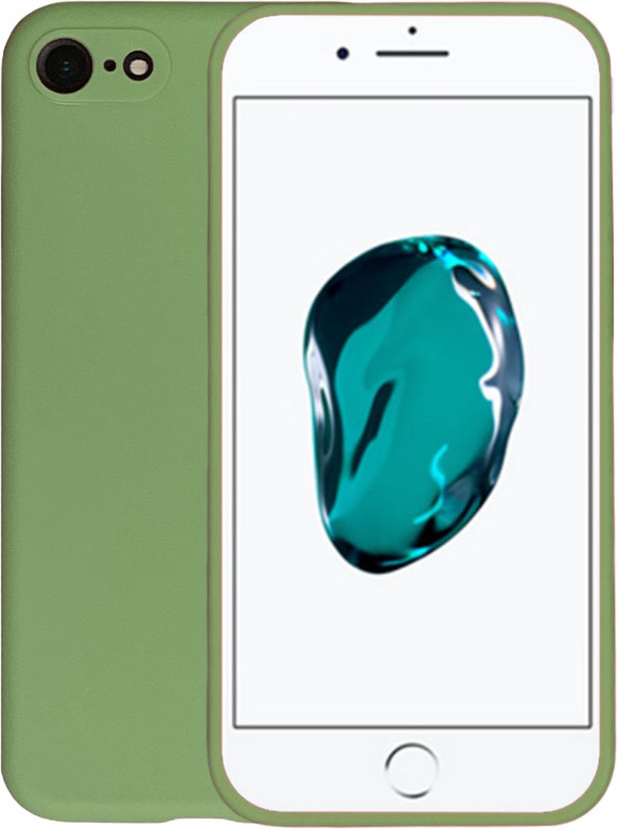 Smartphonica iPhone 7/8 siliconen hoesje - Groen / Back Cover