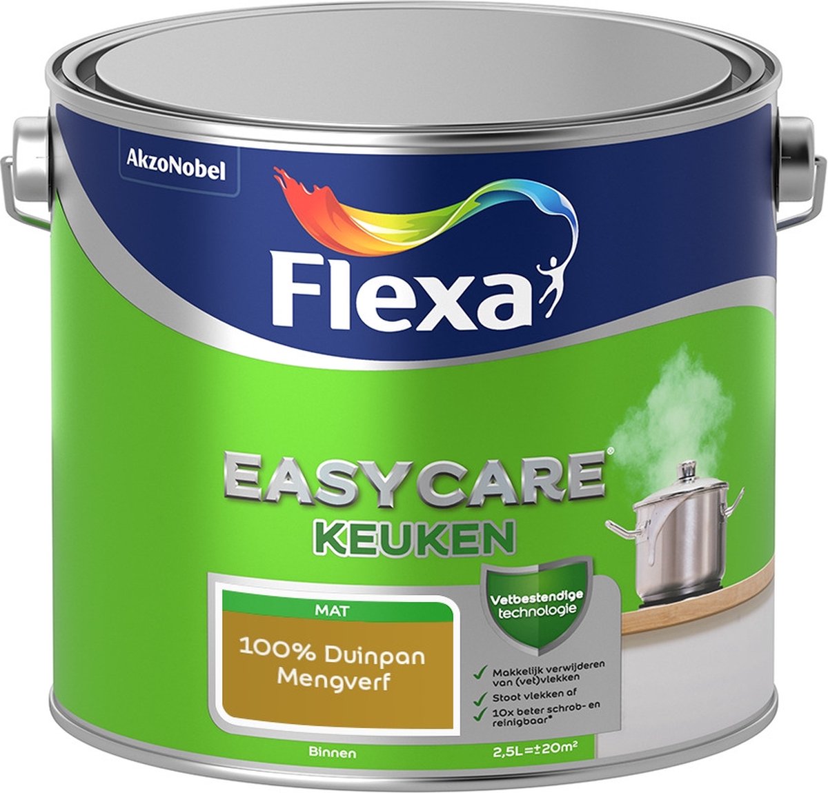 Flexa Easycare Muurverf - Keuken - Mat - Mengkleur - 100% Duinpan - 2,5 liter