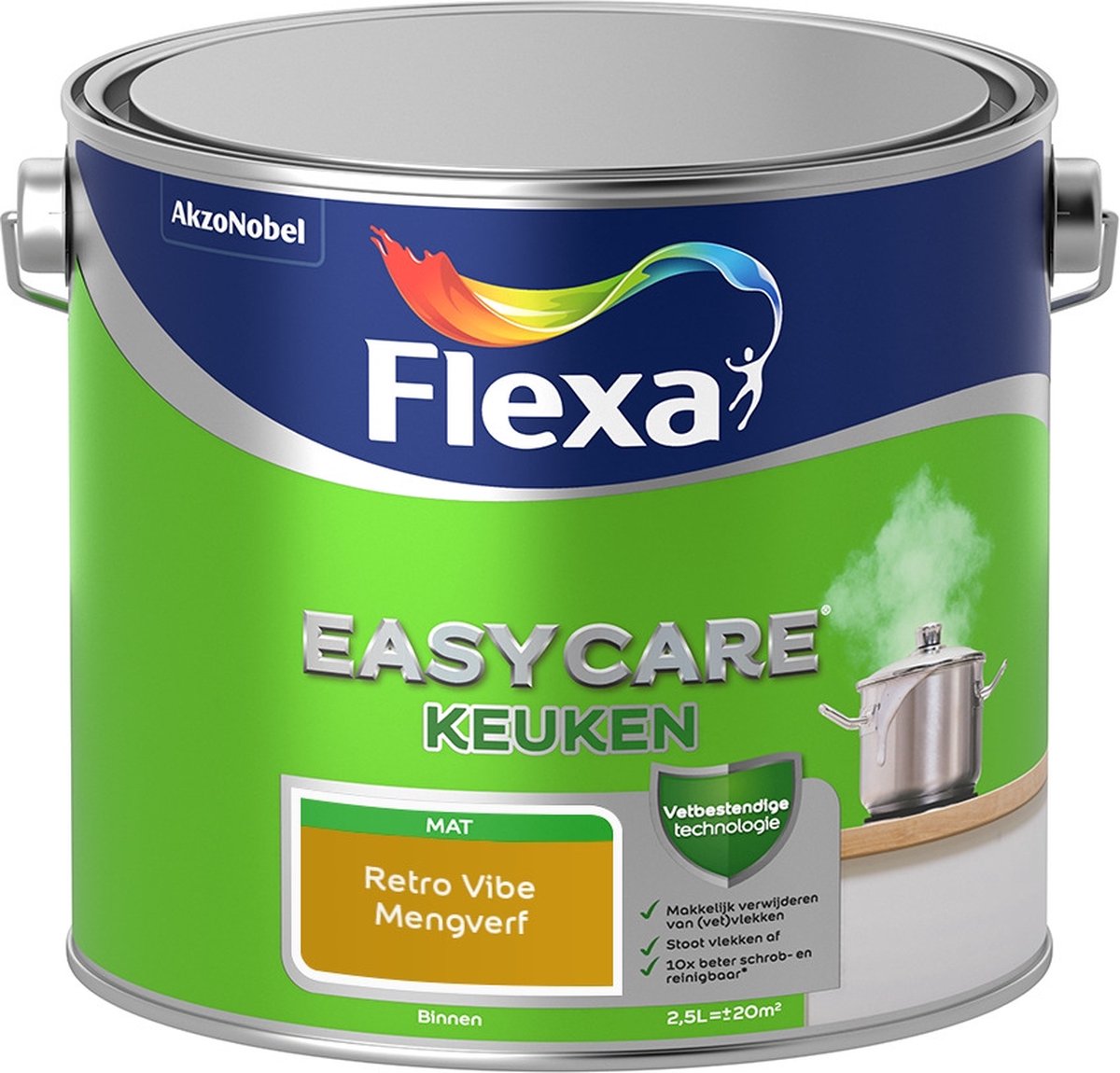 Flexa Easycare Muurverf - Keuken - Mat - Mengkleur - Retro Vibe - 2,5 liter