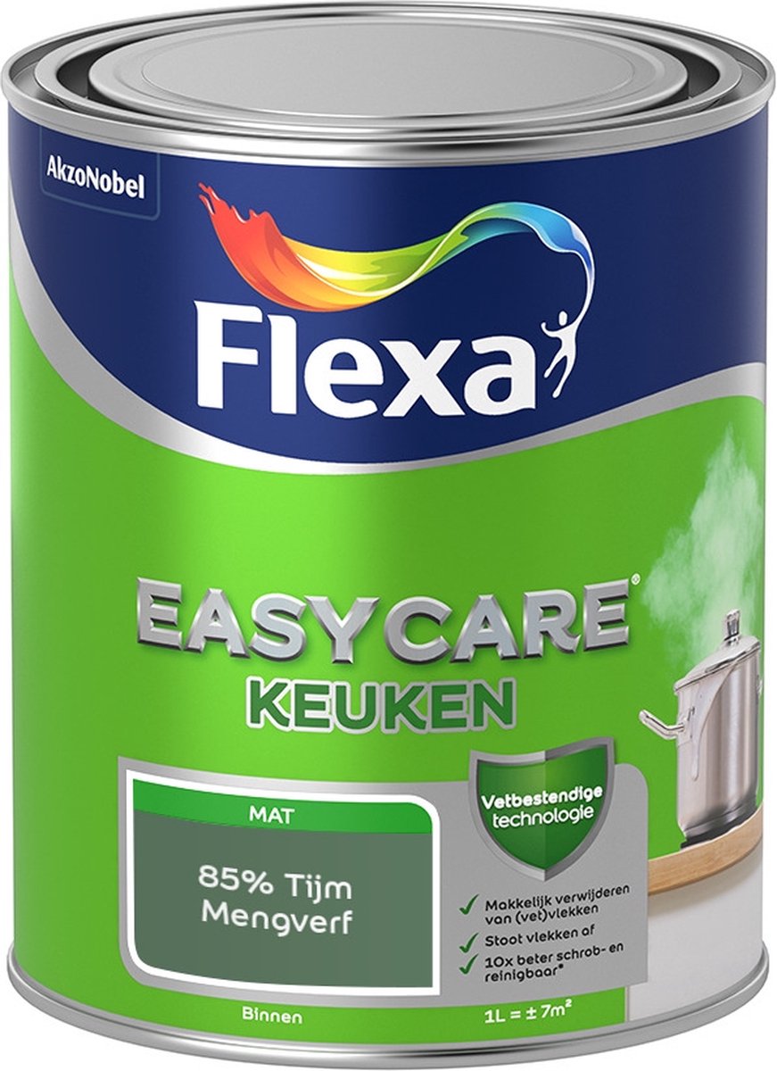 Flexa Easycare Muurverf - Keuken - Mat - Mengkleur - 85% Tijm - 1 liter