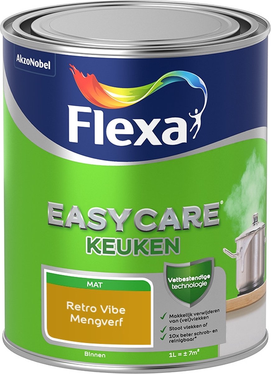 Flexa Easycare Muurverf - Keuken - Mat - Mengkleur - Retro Vibe - 1 liter
