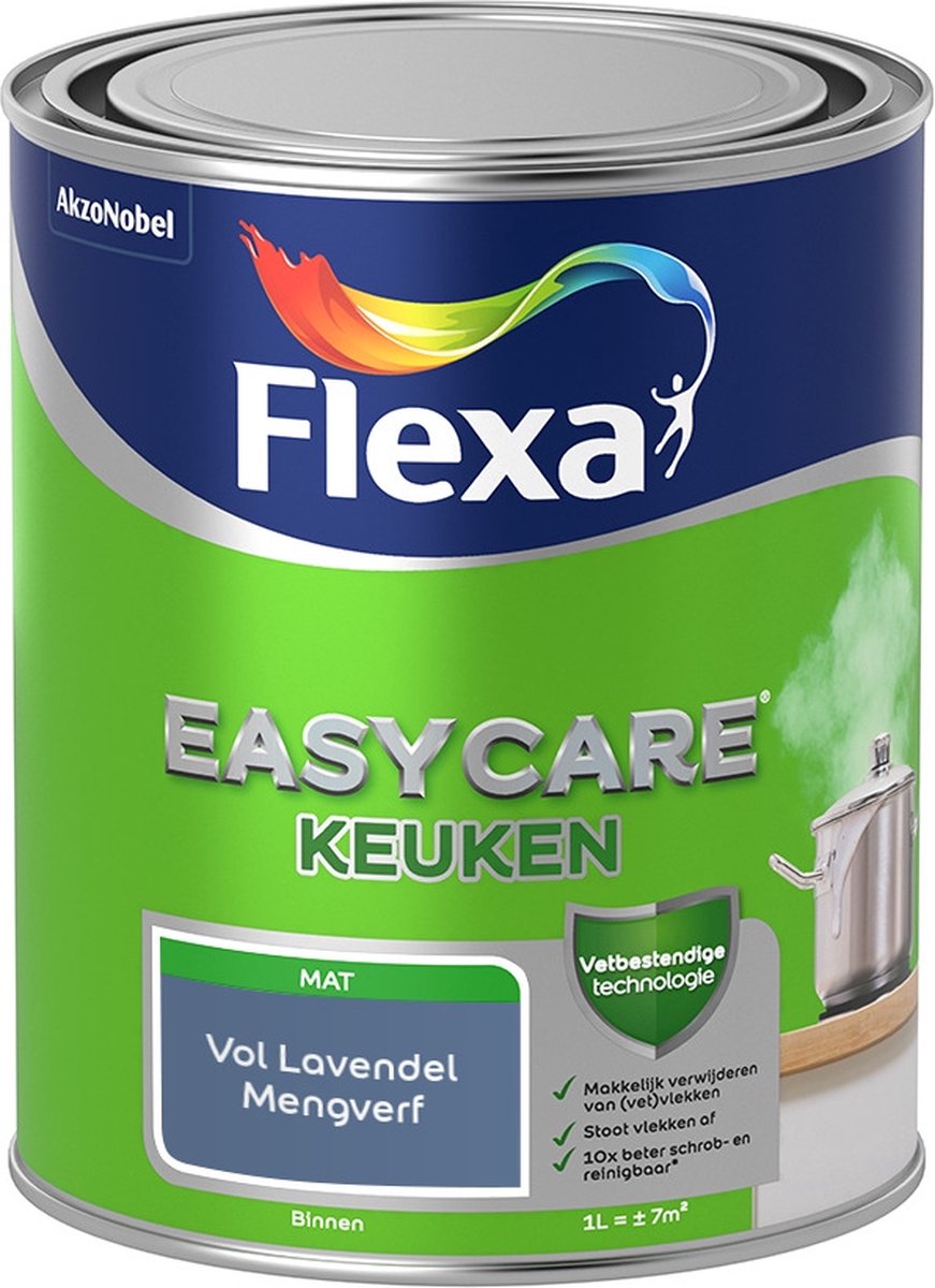 Flexa Easycare Muurverf - Keuken - Mat - Mengkleur - Vol Lavendel - 1 liter