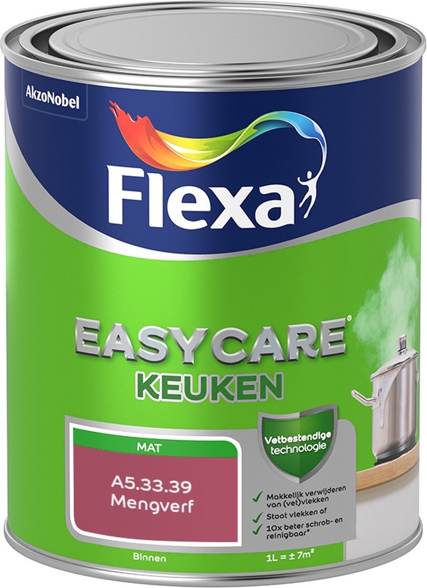 Flexa Easycare Muurverf - Keuken - Mat - Mengkleur - A5.33.39 - 1 liter