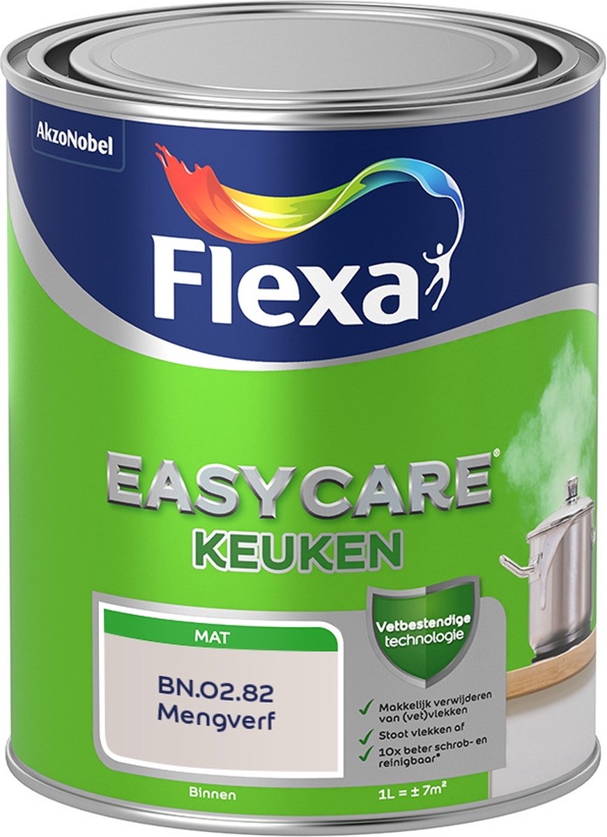 Flexa Easycare Muurverf - Keuken - Mat - Mengkleur - BN.02.82 - 1 liter