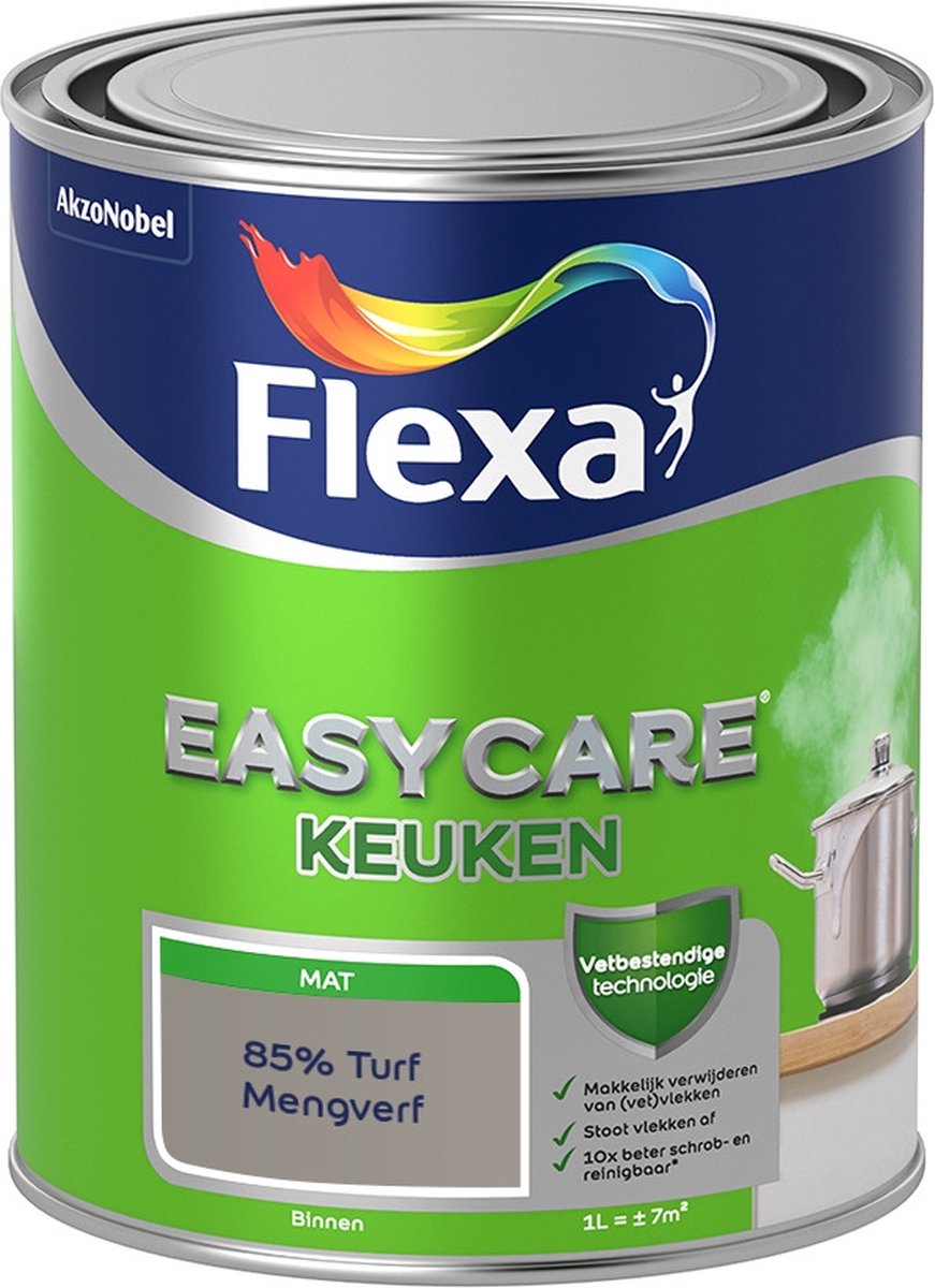 Flexa Easycare Muurverf - Keuken - Mat - Mengkleur - 85% Turf - 1 liter