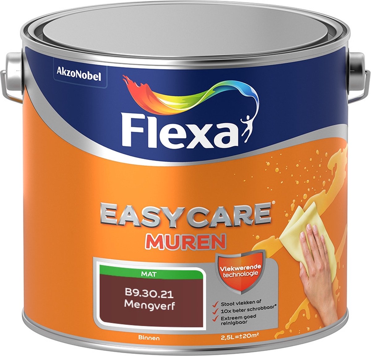 Flexa Easycare Muurverf - Mat - Mengkleur - B9.30.21 - 2,5 liter