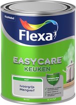 Flexa Easycare Muurverf - Keuken - Mat - Mengkleur - Ivoorgrijs - 1 liter