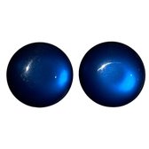 Clip Oorbellen- 2.5 cm-Blauw-Rond-extra groot-Geen gaatjes- Charme Bijoux