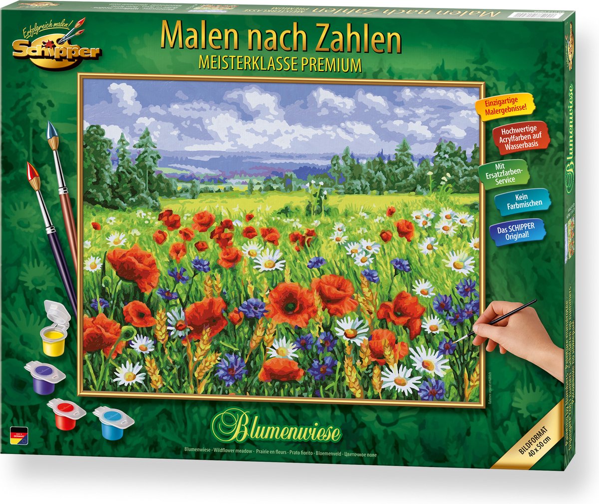 Schipper Schilderen op Nummer - Bloemenveld hobbypakket voor natuurvrienden — afbeelding 5