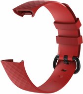 Bandje geschikt voor Fitbit Charge 3 SMALL  –  rood