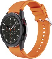 Samsung Galaxy Watch 4 - Luxe Silicone Bandje - Oranje - Small - 20mm