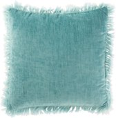 Kussen | textiel | blauw | 46x46x (h)13.5 cm