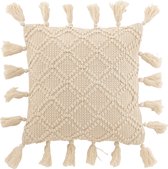 Kussen | textiel | beige | 48x48x (h)12 cm