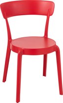 Stoel | kunststof | rood | 51.5x51x (h)78 cm