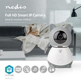 Nedis WIFICI30CGY Smartlife Camera Voor Binnen Wi-fi Full Hd 1080p Kiep En Kantel Cloud / Microsd Met Bewegingssensor Nachtzicht Android™ & Ios Grijs/wit