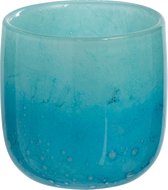 Vaas | glas | blauw | 10.5x10.5x (h)10 cm