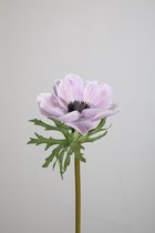 Kunstbloem - set van 2 - Anemoon - decoratieve tak - 40 cm - lavendel