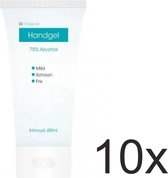 Dr Original handgel bulk pakket a 10 tubes a 75 ml = 750 ml